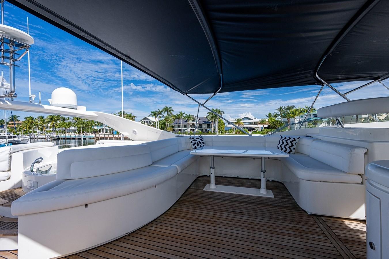 a boat on a deck aboard EVERYTHING GOOD Yacht for Sale
