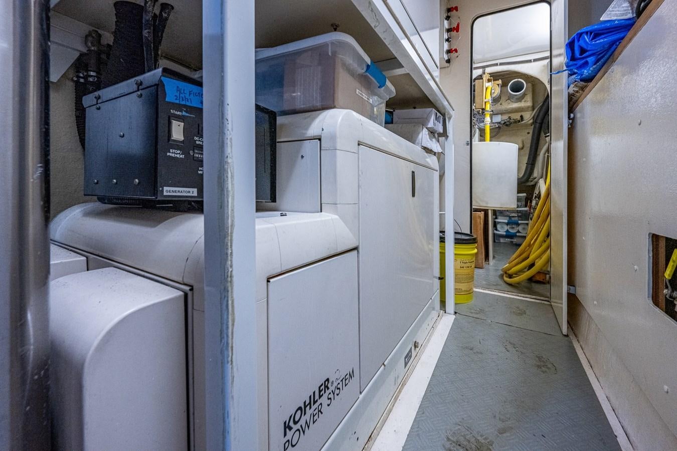 a machine in a room aboard EVERYTHING GOOD Yacht for Sale