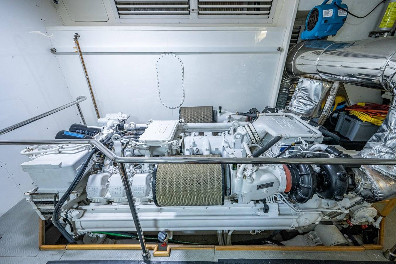 a machine with wires aboard EVERYTHING GOOD Yacht for Sale