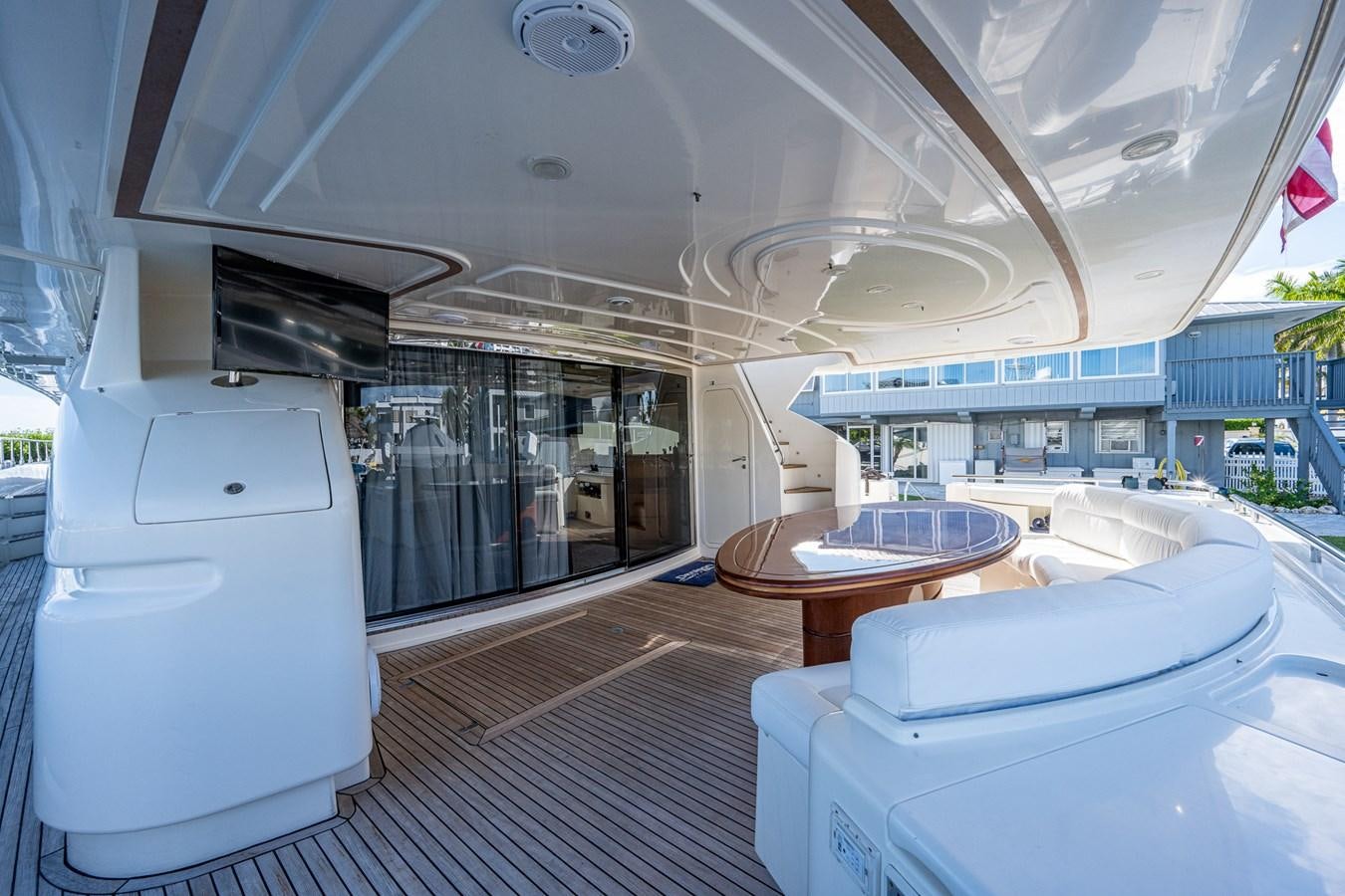 a room with a table and chairs aboard EVERYTHING GOOD Yacht for Sale