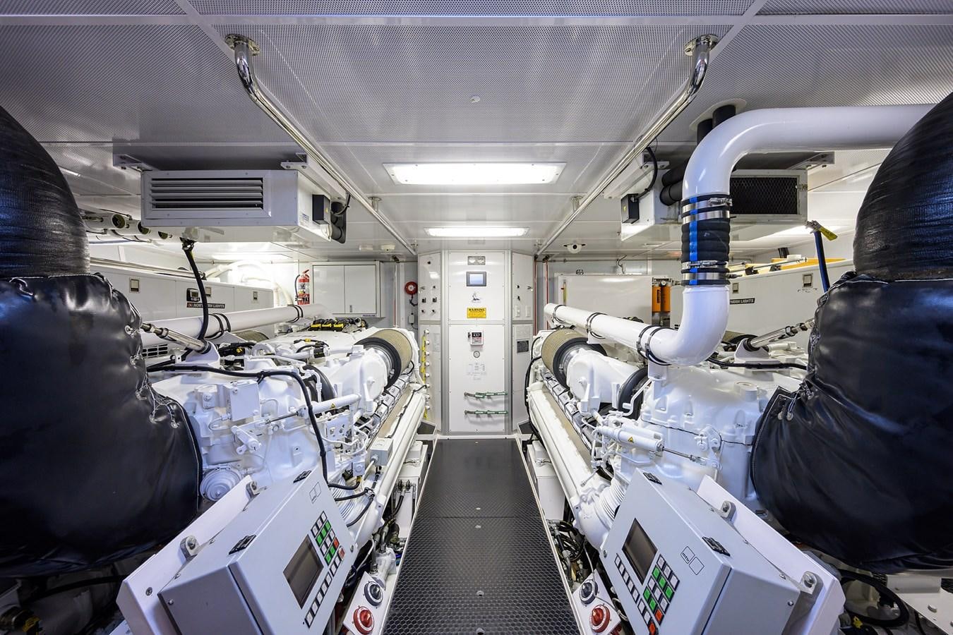 a room with several machines aboard TIRELESS Yacht for Sale
