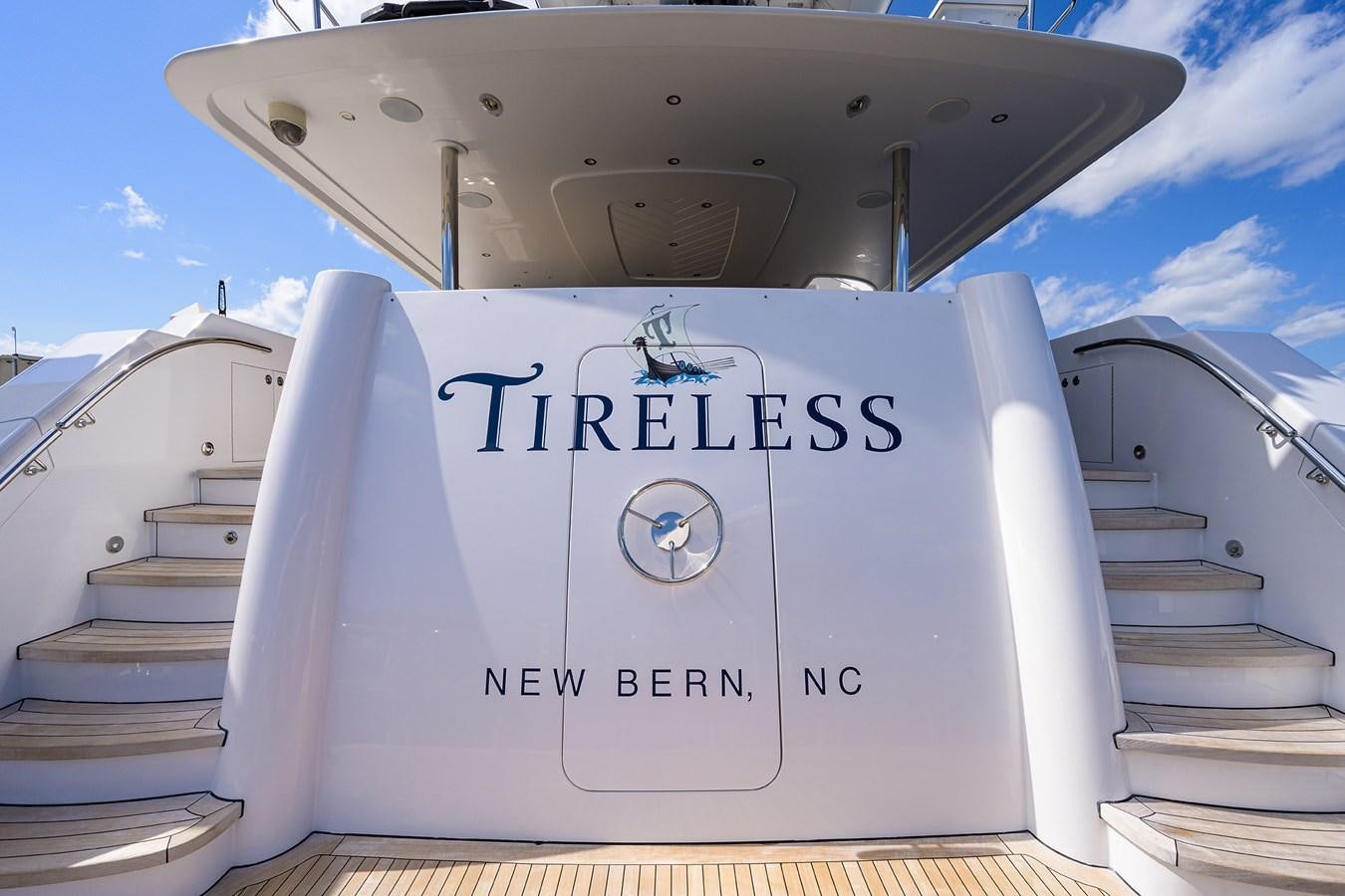 a white box with a logo on it aboard TIRELESS Yacht for Sale
