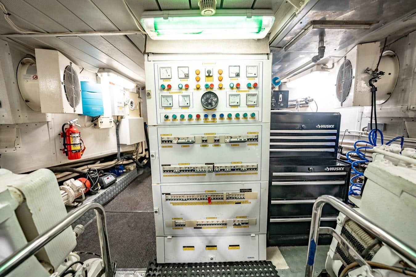 a room with machinery aboard GET WET Yacht for Sale