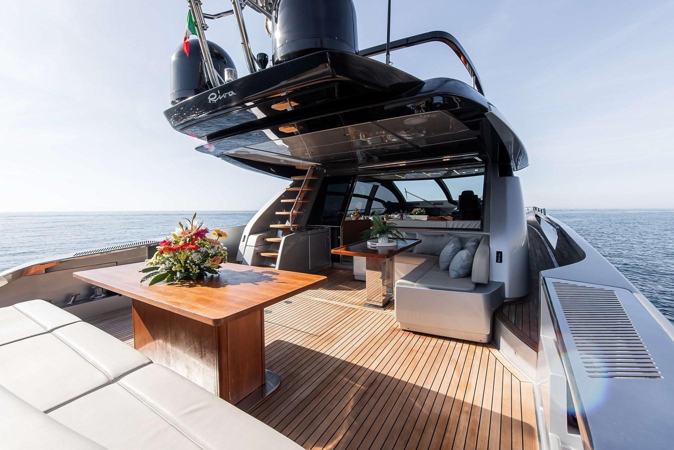 a boat on a deck aboard SOUL Yacht for Sale