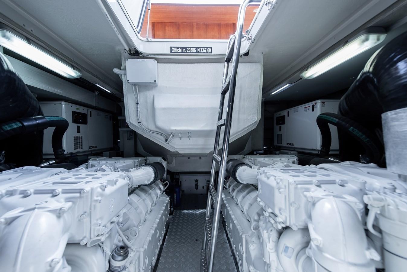 a vehicle with many white containers aboard SOUL Yacht for Sale