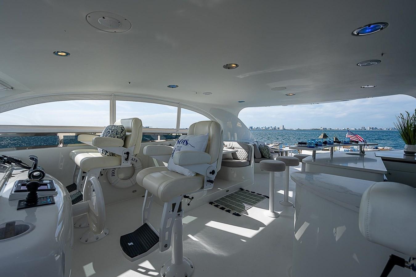 inside of an airplane aboard LAZZARA 116 OPEN BRIDGE Yacht for Sale