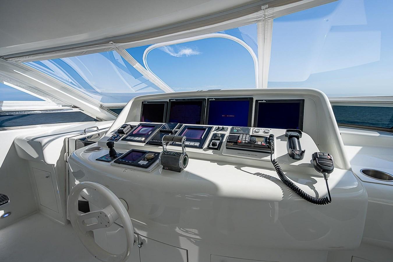 the inside of a boat aboard LAZZARA 116 OPEN BRIDGE Yacht for Sale