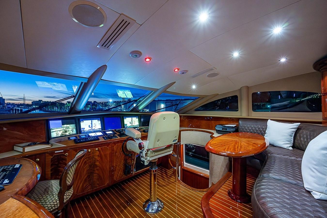 inside of a boat aboard LAZZARA 116 OPEN BRIDGE Yacht for Sale