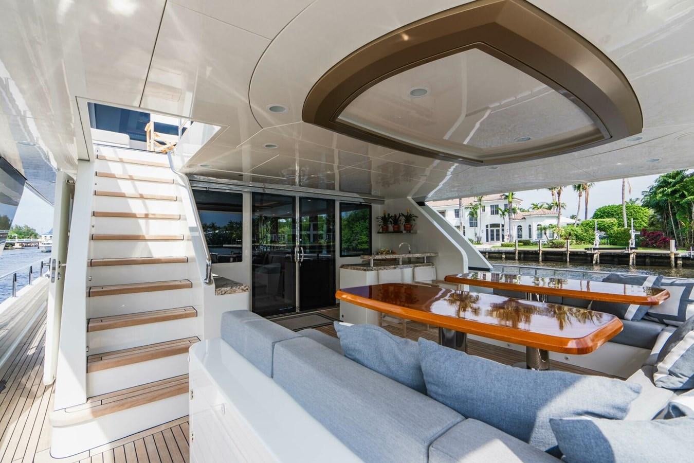 a large open space with a pool aboard NEW ARRIVAL Yacht for Sale