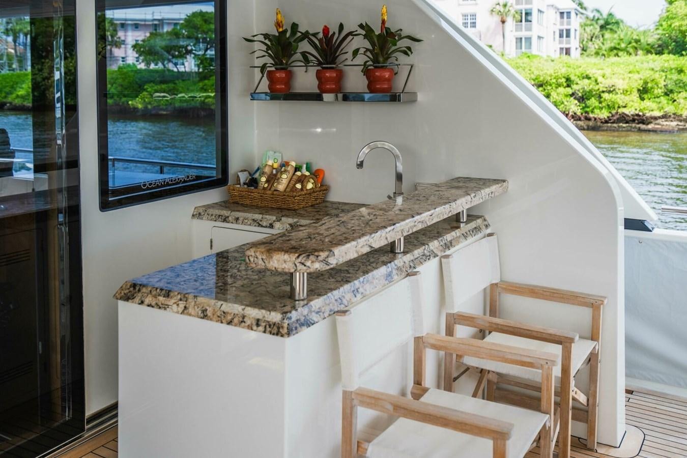 a kitchen with a sink aboard NEW ARRIVAL Yacht for Sale