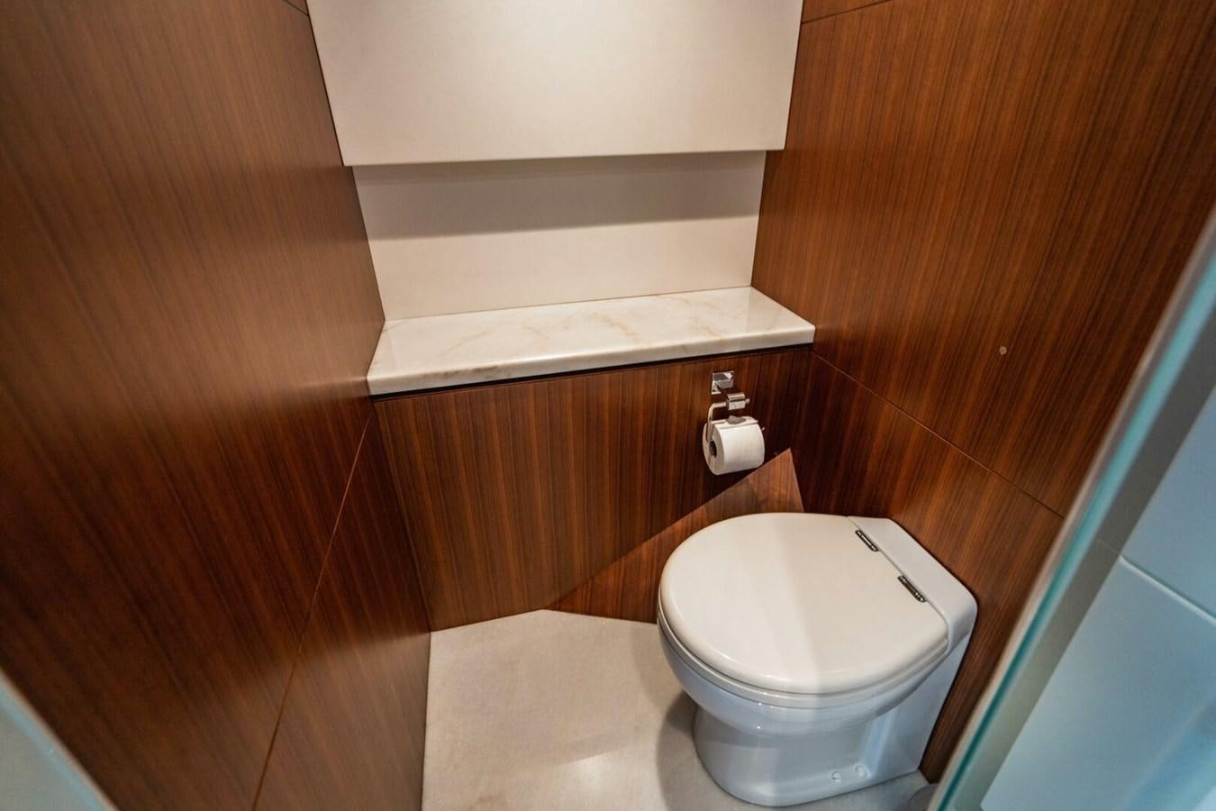 a toilet in a bathroom aboard NEW ARRIVAL Yacht for Sale