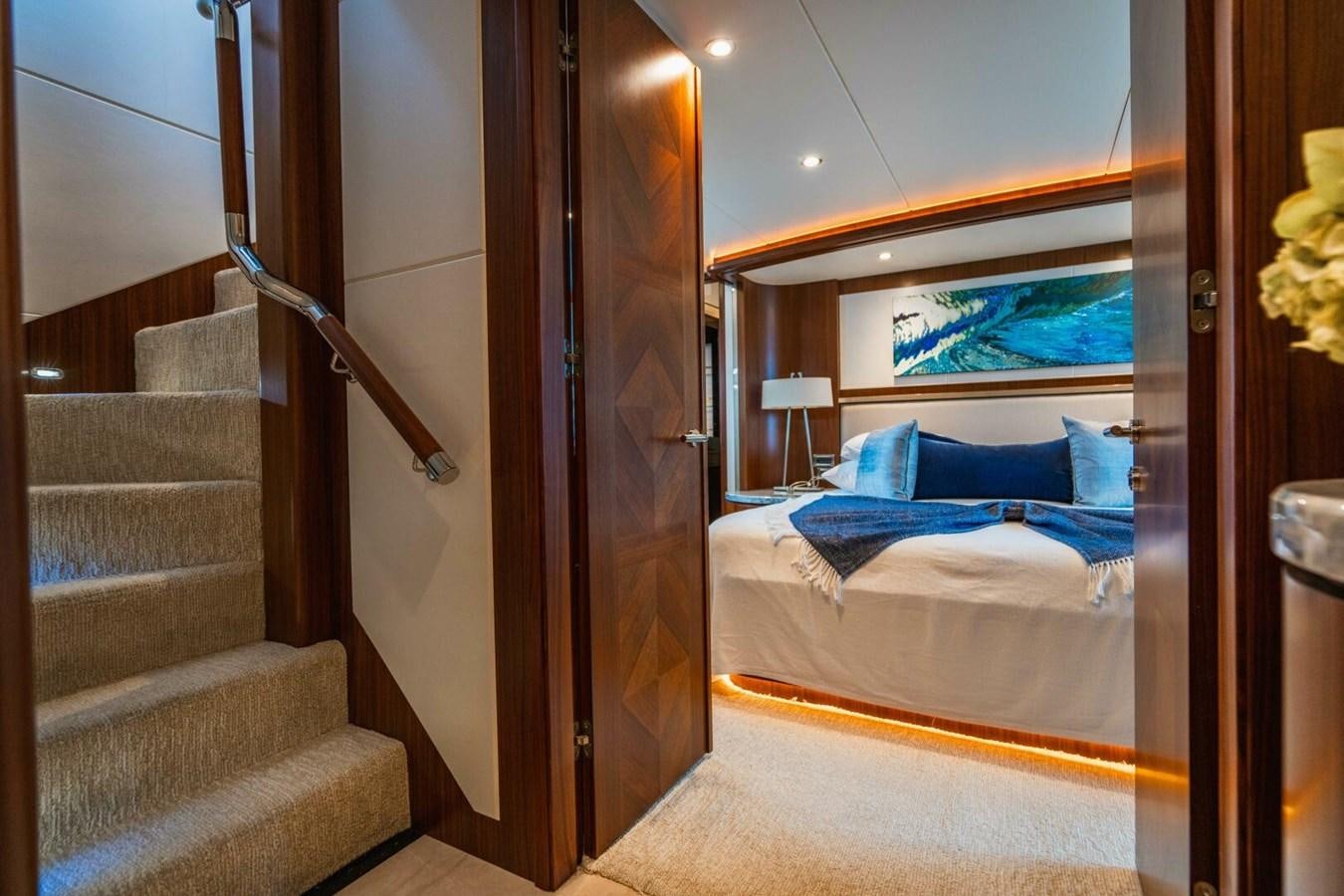 a bed in a room aboard NEW ARRIVAL Yacht for Sale