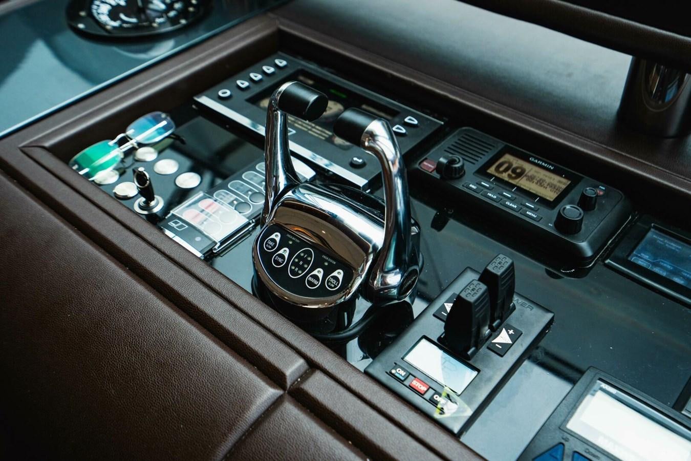 a car with a steering wheel aboard NEW ARRIVAL Yacht for Sale
