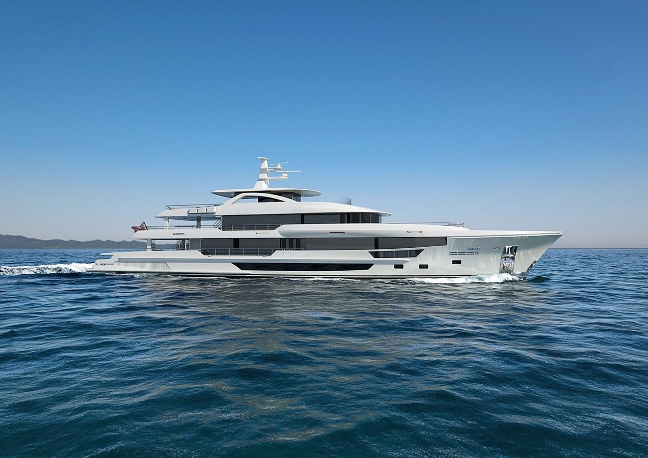 a white yacht in the water aboard PROJECT 515 180#2 Yacht for Sale