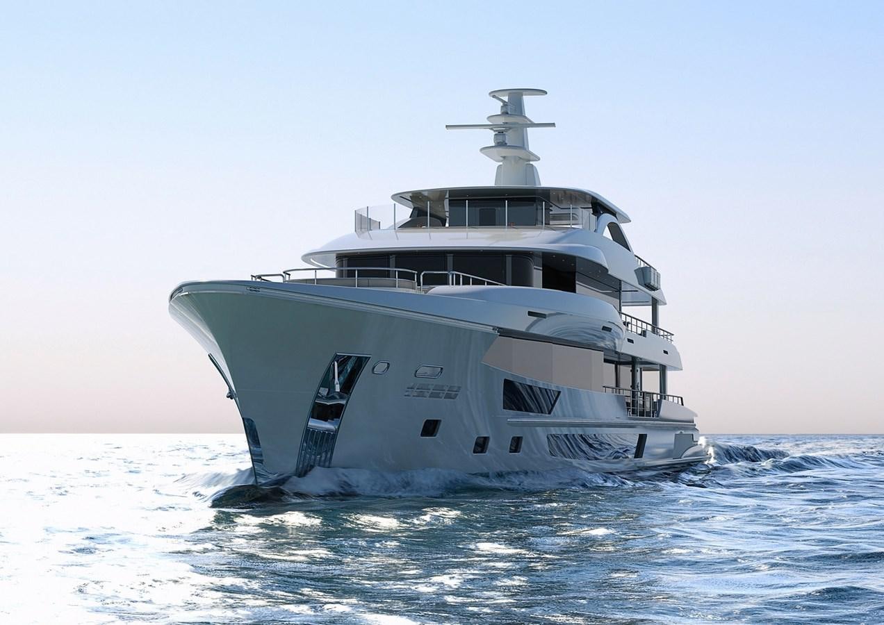 a large white boat in the water aboard PROJECT 515 180#2 Yacht for Sale