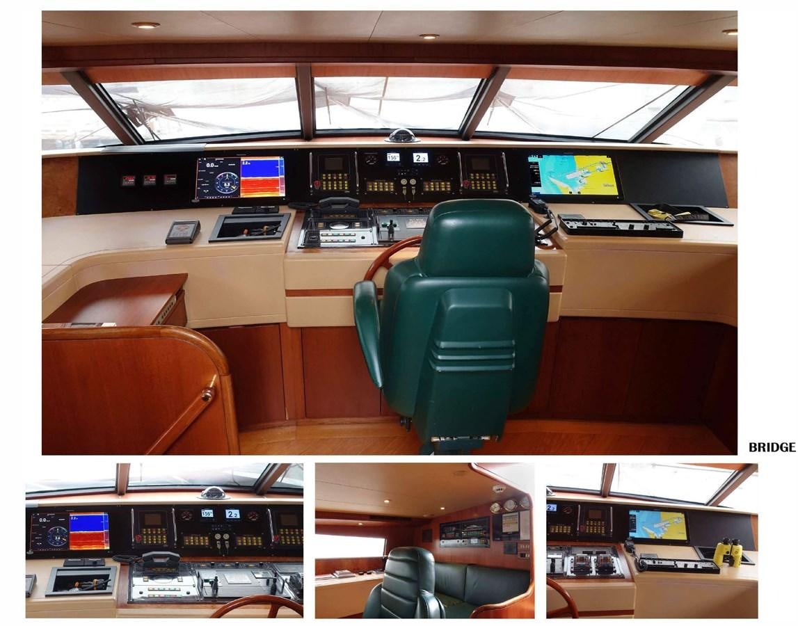 a room with computers and chairs aboard SPYK Yacht for Sale