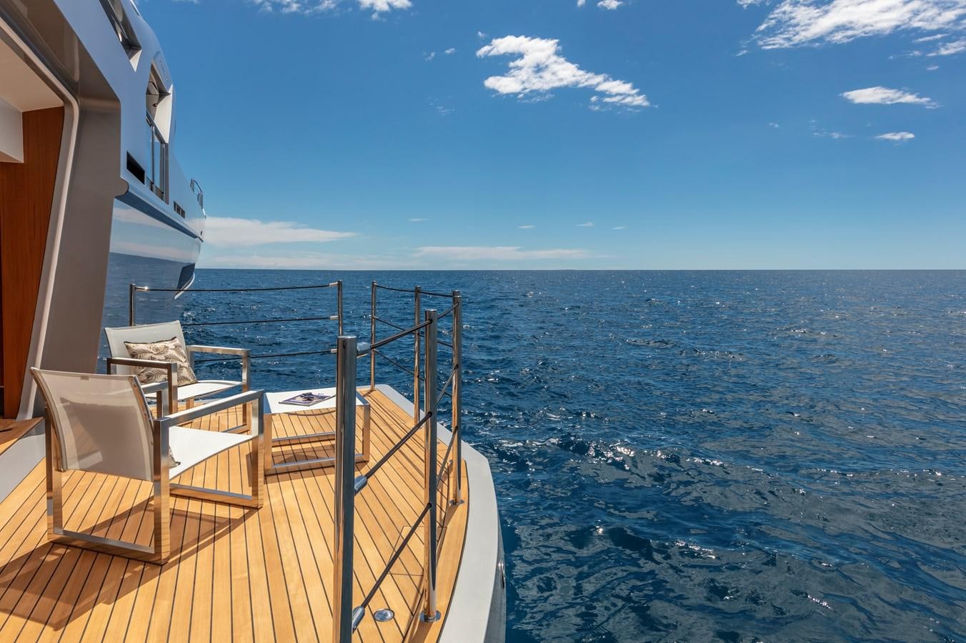 a deck on a boat aboard CHORUSLINE Yacht for Sale