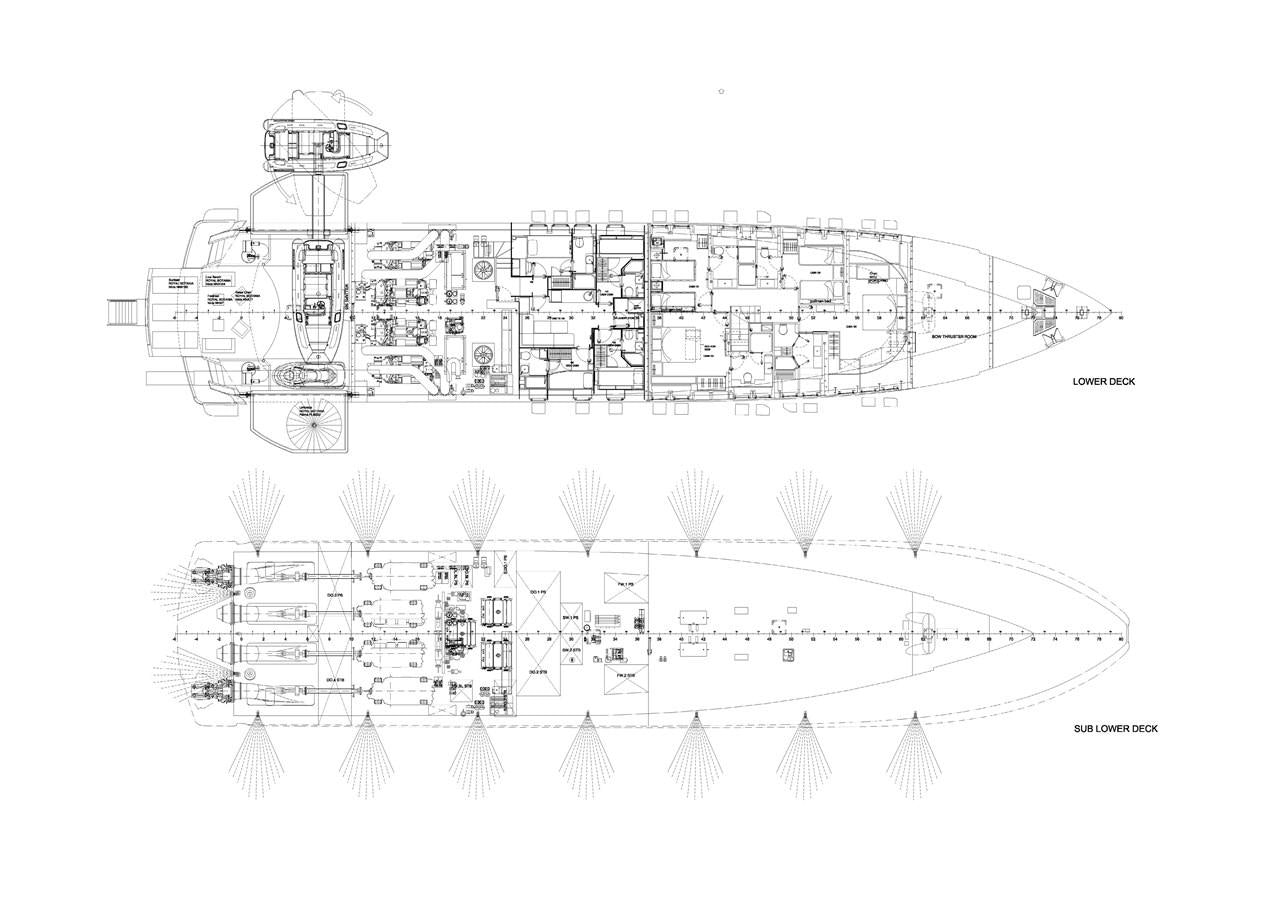diagram aboard CHORUSLINE Yacht for Sale