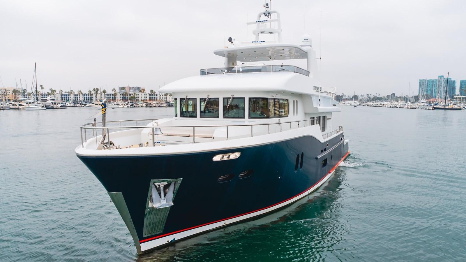 a boat in the water aboard UNDAUNTED Yacht for Sale