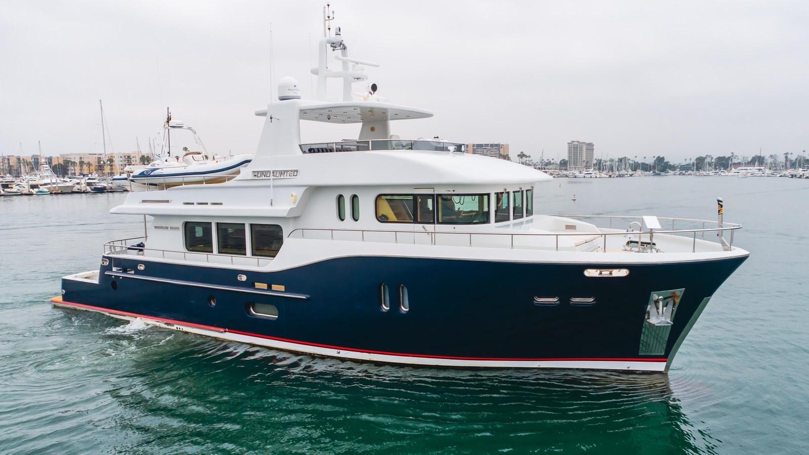 a boat in the water aboard UNDAUNTED Yacht for Sale