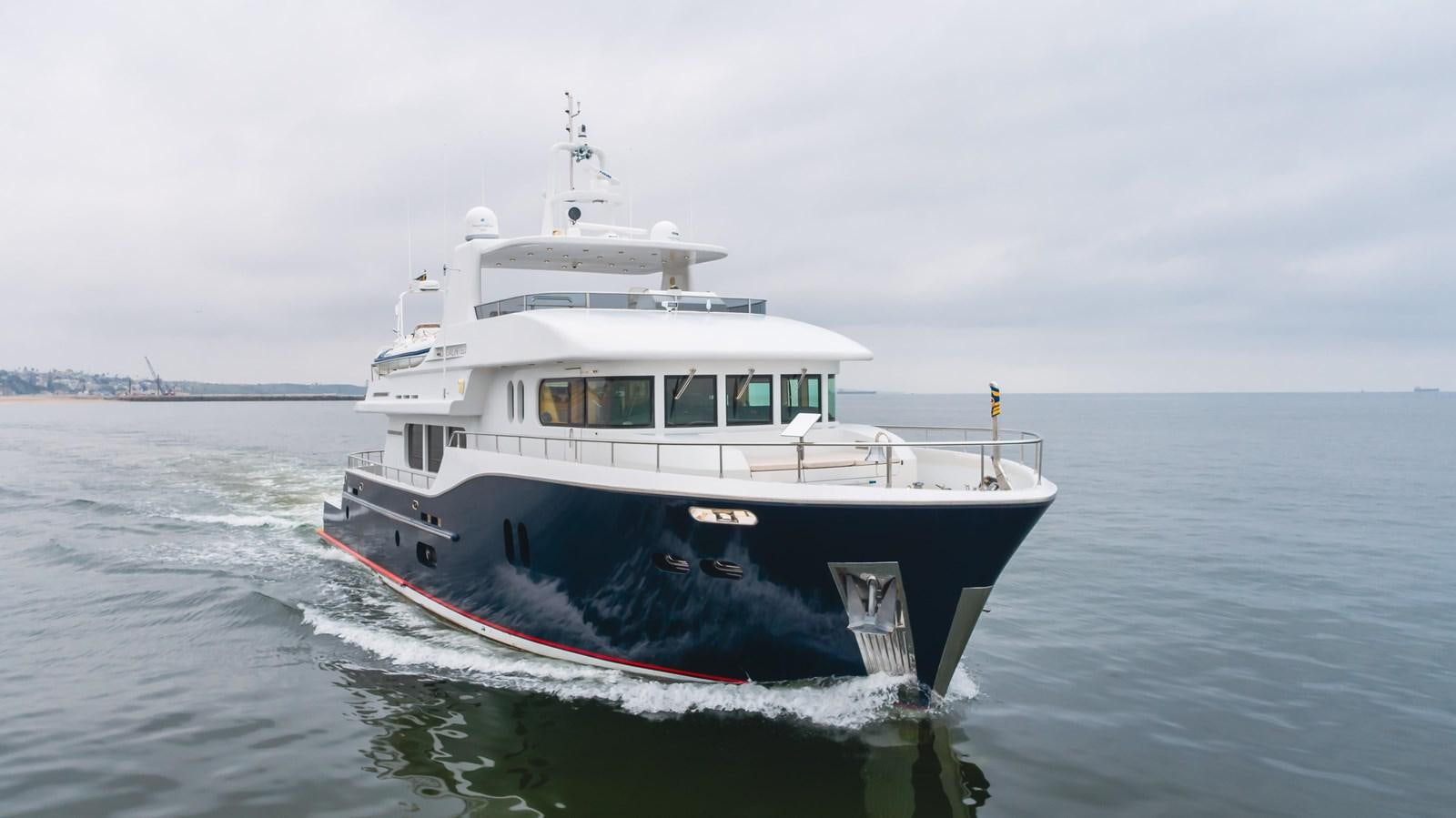 a boat in the water aboard UNDAUNTED Yacht for Sale