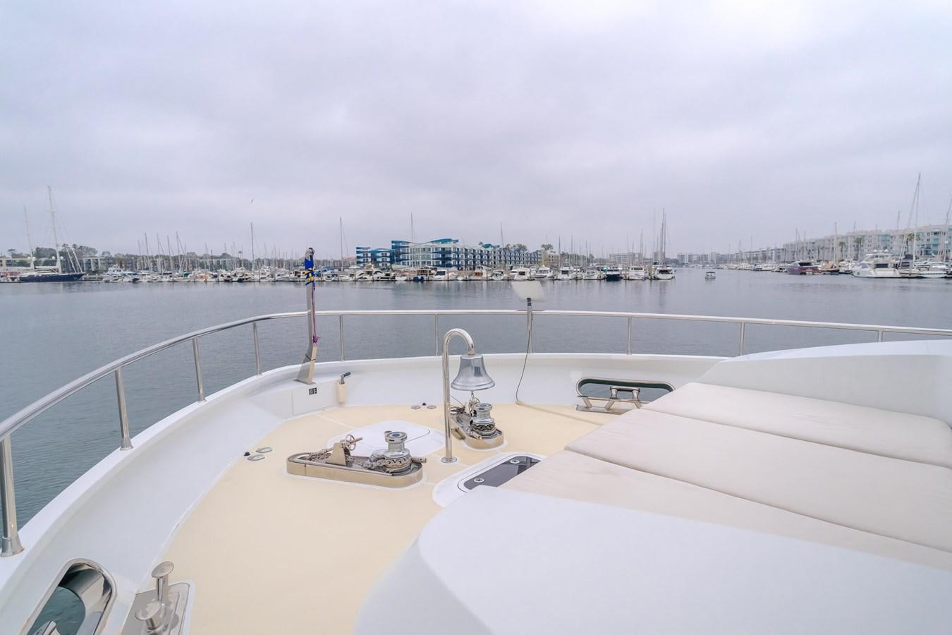 a boat on the water aboard UNDAUNTED Yacht for Sale