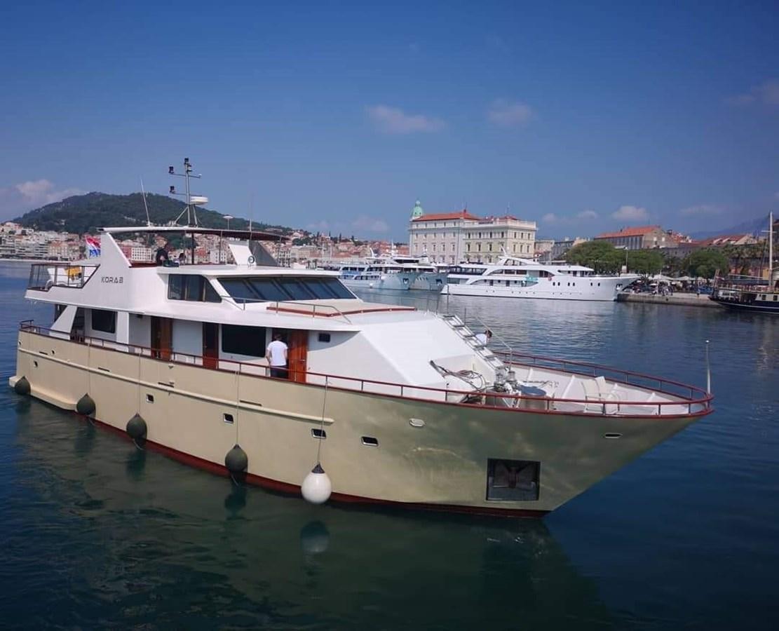 a boat in the water aboard KORAB Yacht for Sale