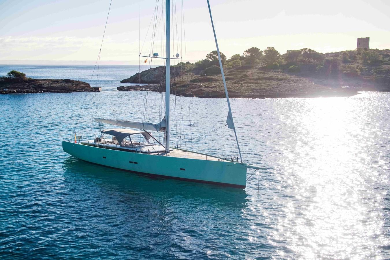 a boat with water splashing aboard PEREGRIN Yacht for Sale
