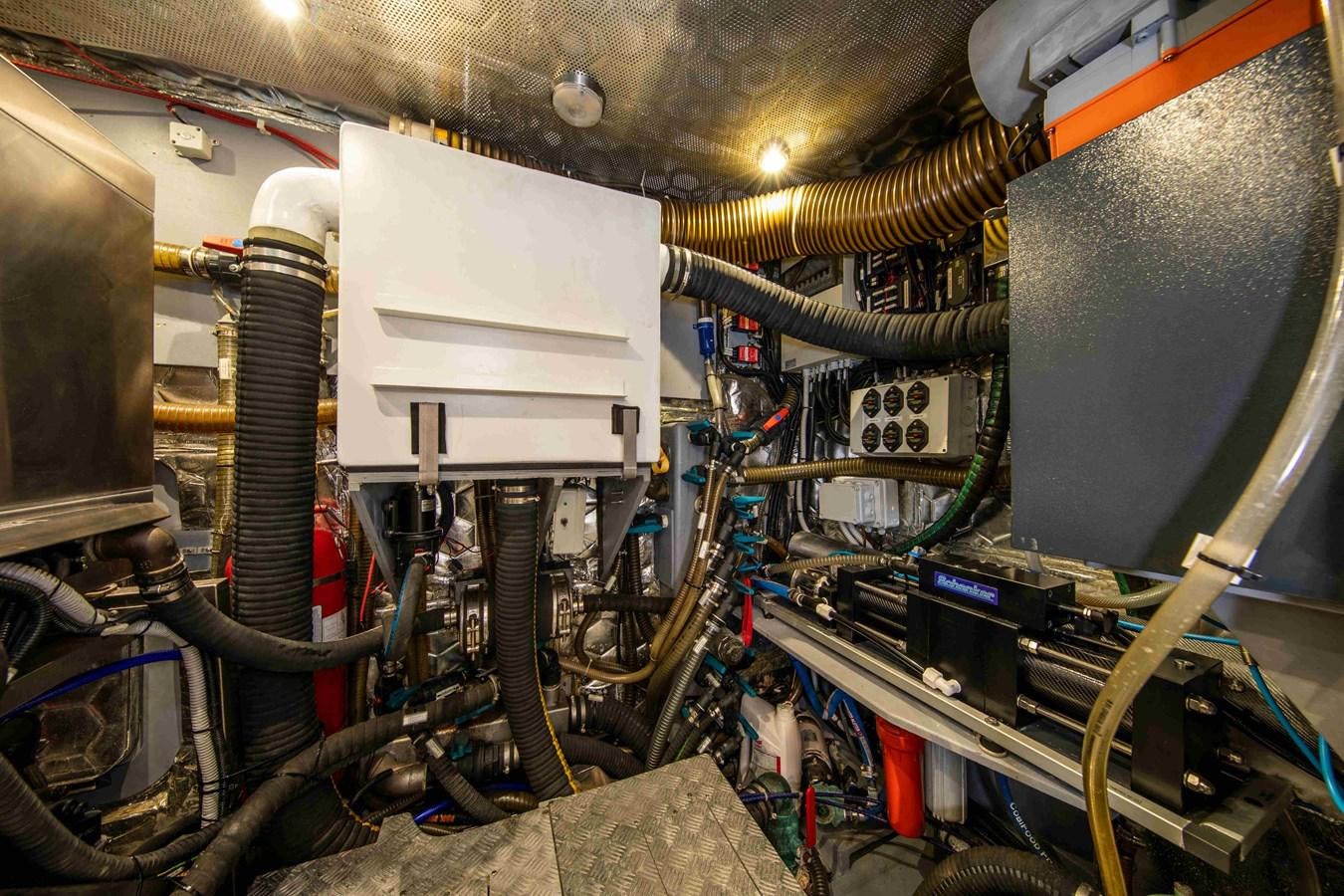 a large machine with wires aboard PEREGRIN Yacht for Sale