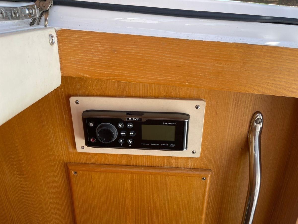 a microwave oven on a cabinet aboard MARTINI MARTINI Yacht for Sale