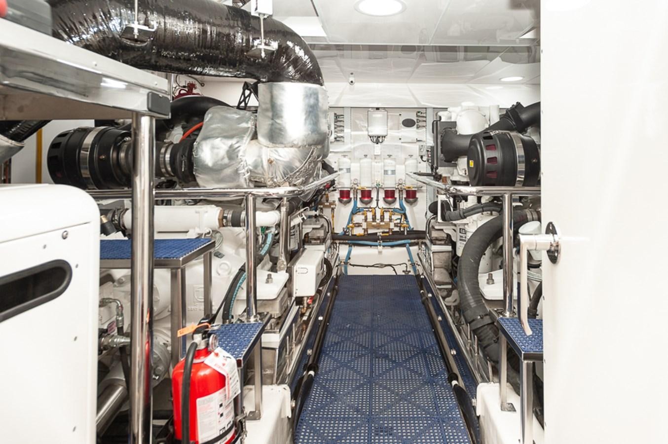 a large room with machinery aboard FOREVER INTREPID Yacht for Sale