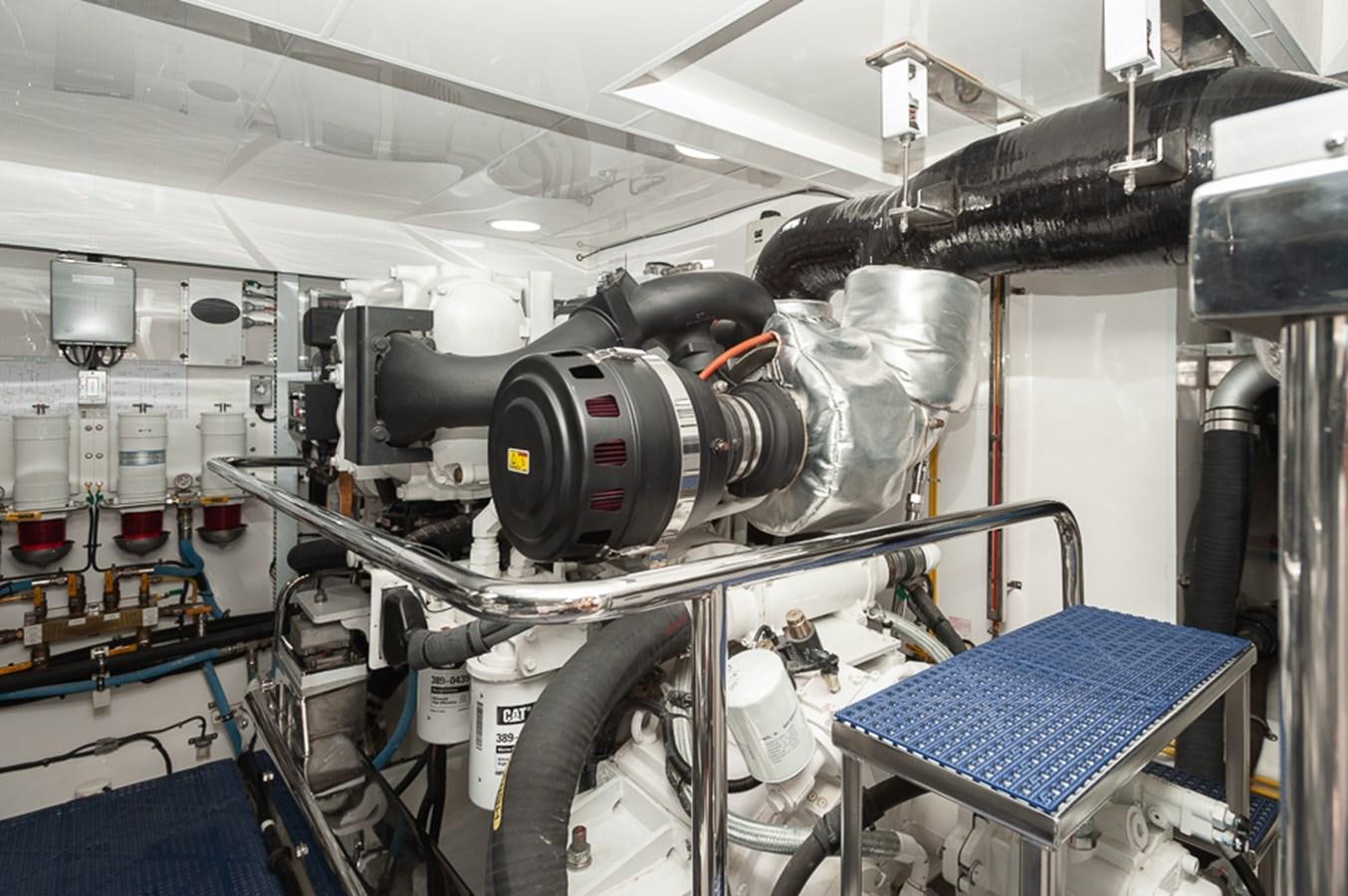 a machine with a large metal pipe aboard FOREVER INTREPID Yacht for Sale