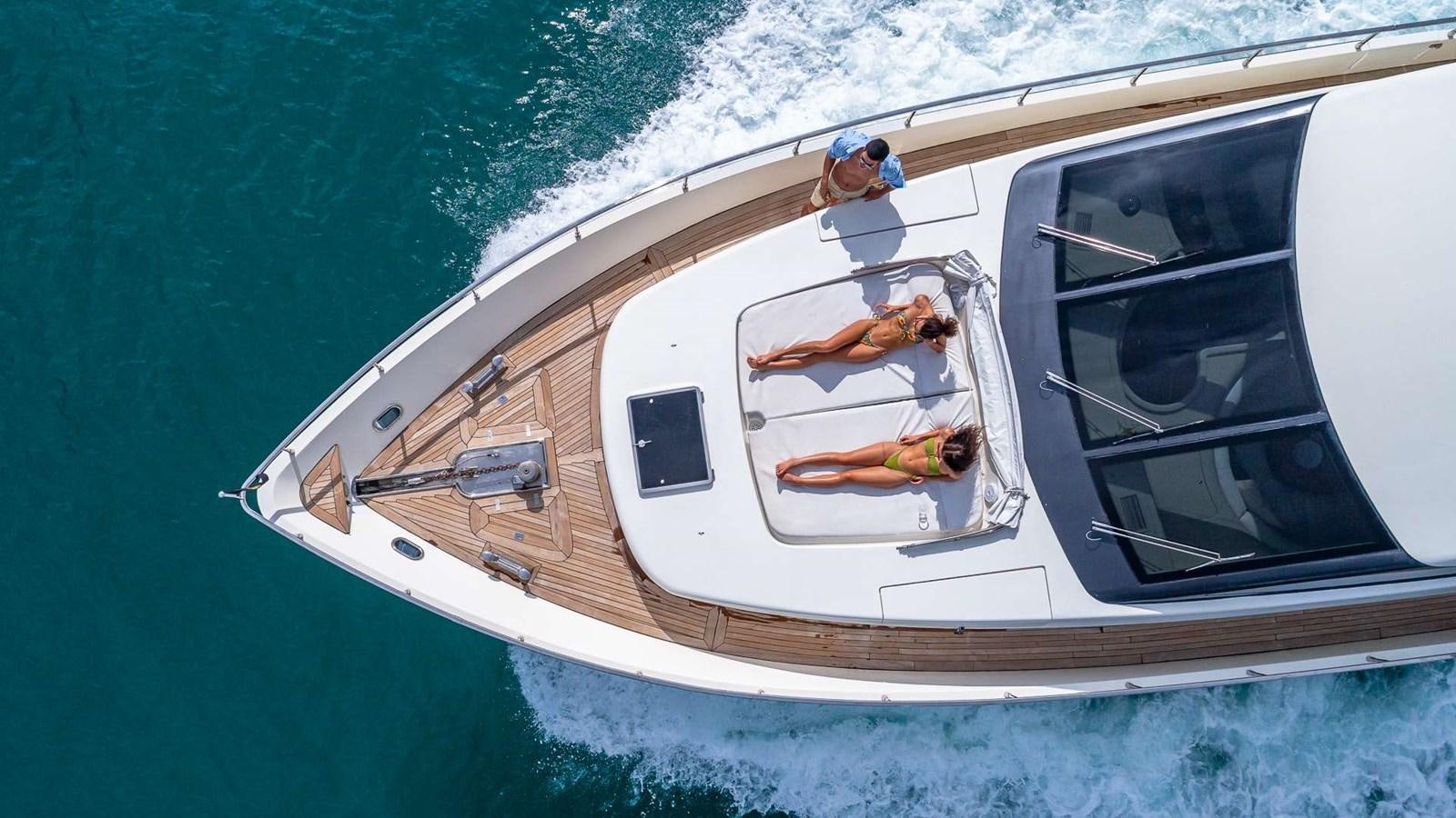 a man and woman on a yacht aboard SALT SHAKER Yacht for Sale