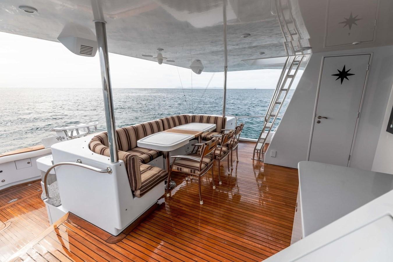 a boat on a deck aboard PRIME TIME Yacht for Sale