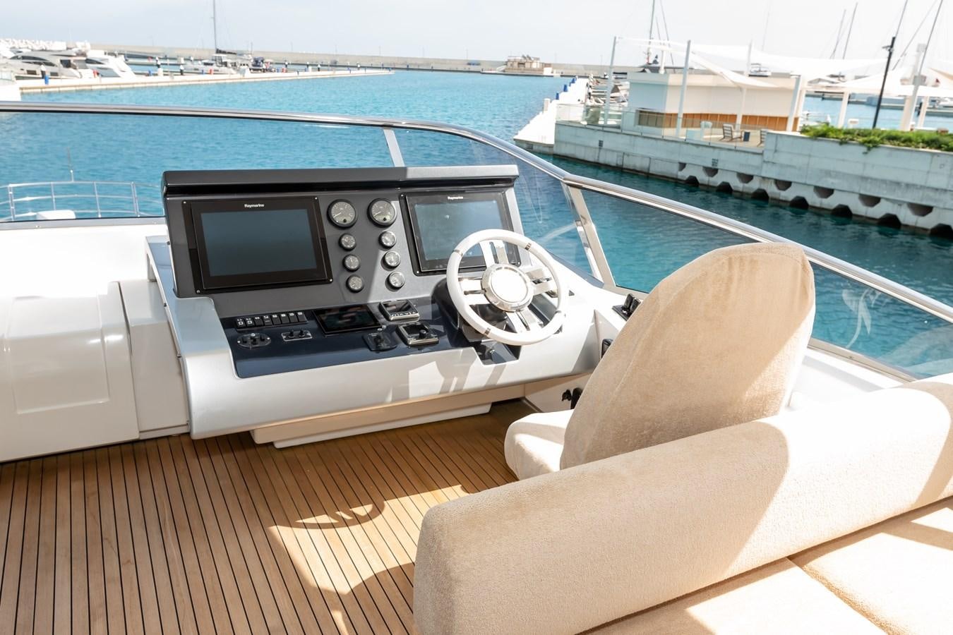 a dashboard of a boat aboard ALINA Yacht for Sale