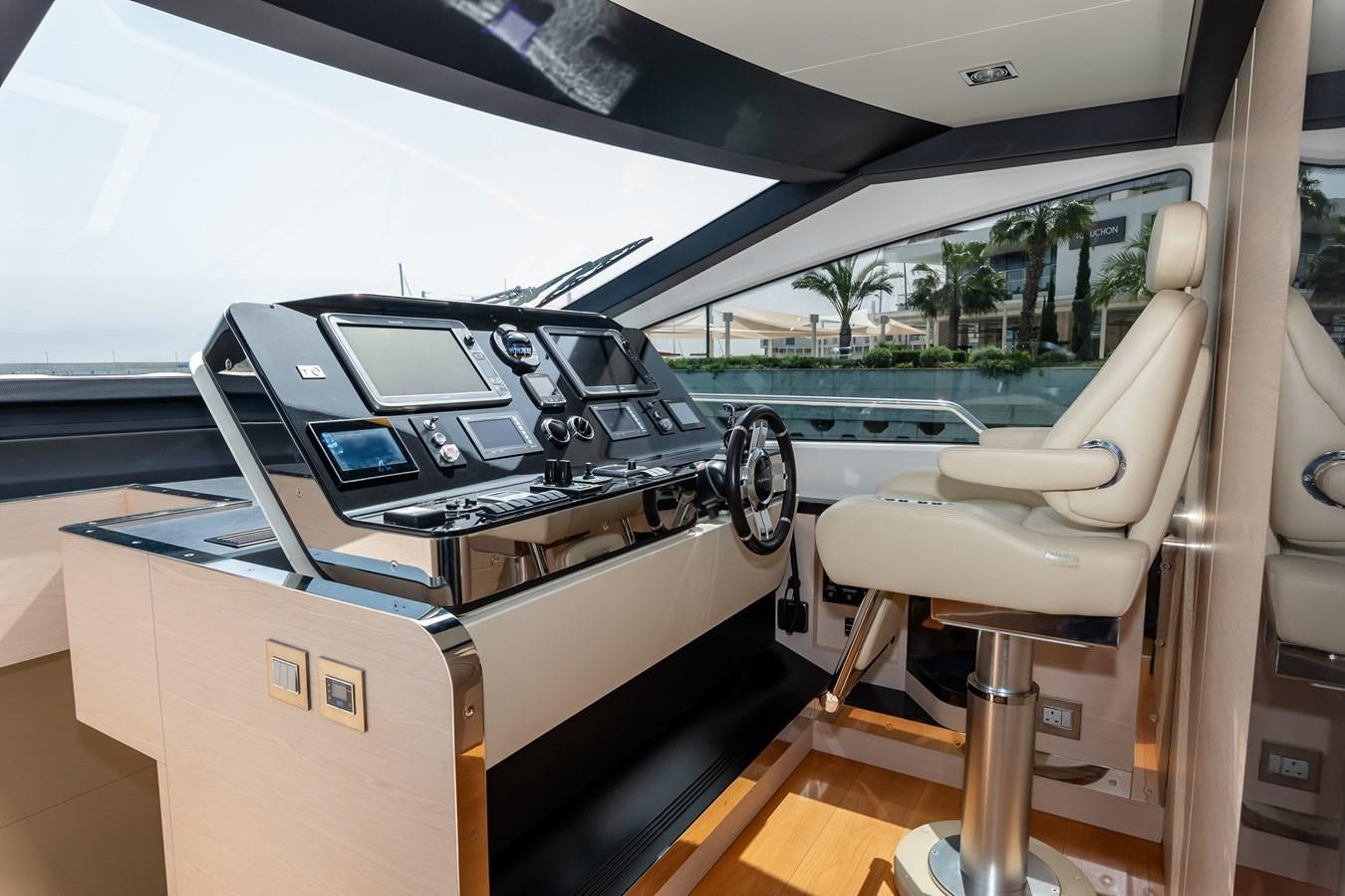 a car on a stand aboard ALINA Yacht for Sale