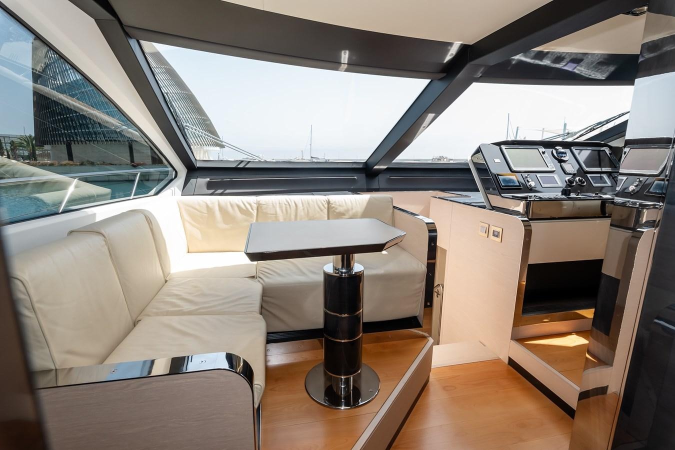 inside of a car aboard ALINA Yacht for Sale