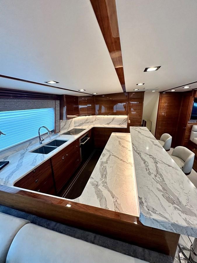 a large room with a large bed aboard FREAK SHOW Yacht for Sale