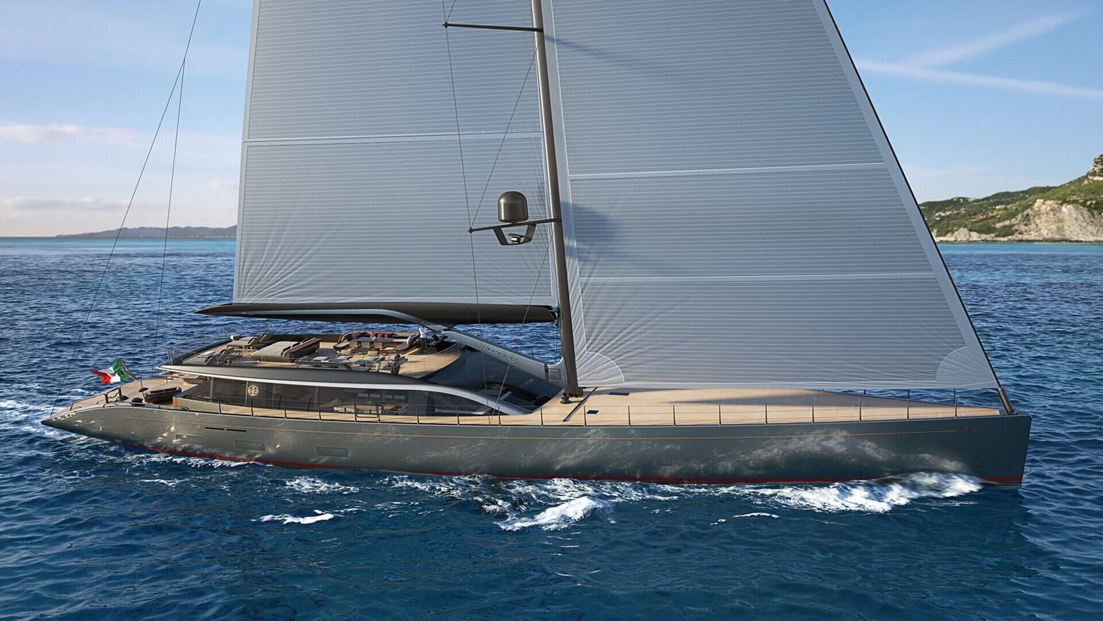 a boat in the water aboard PERINI 47M Yacht for Sale