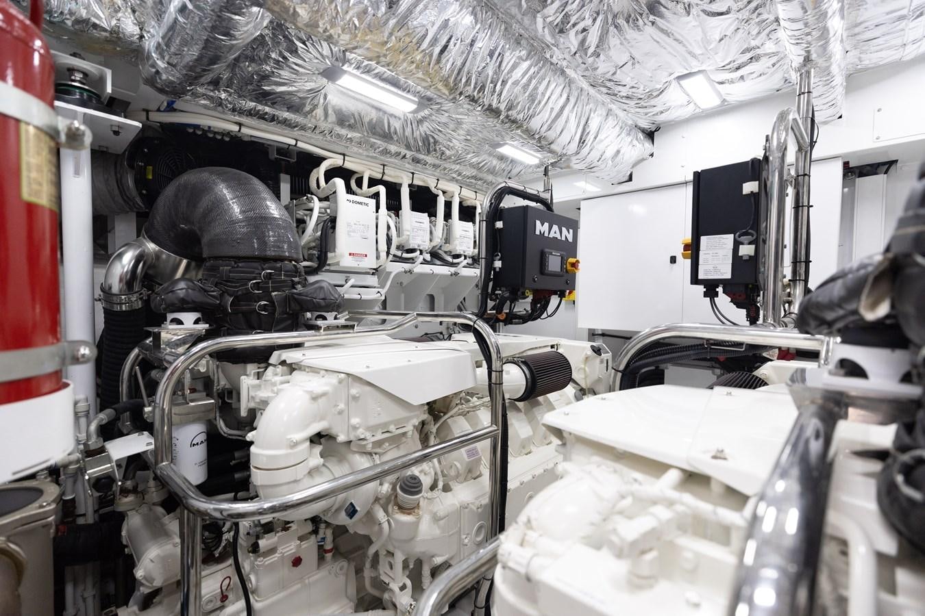 a vehicle with equipment and equipment aboard DROPLET Yacht for Sale