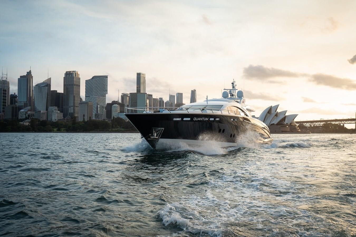 a boat on the water aboard QUANTUM Yacht for Sale