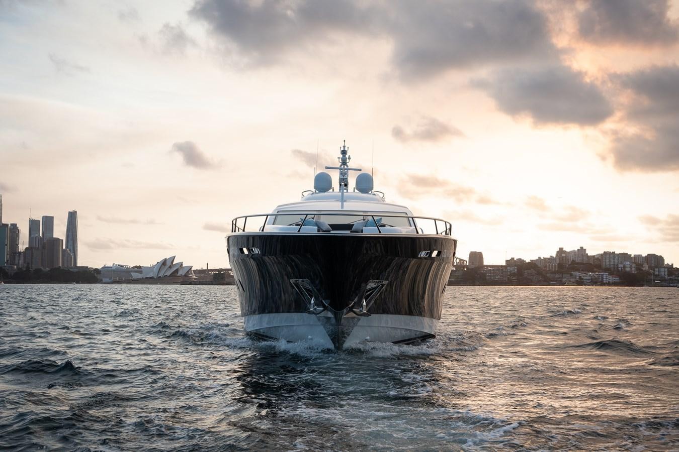 a boat in the water aboard QUANTUM Yacht for Sale