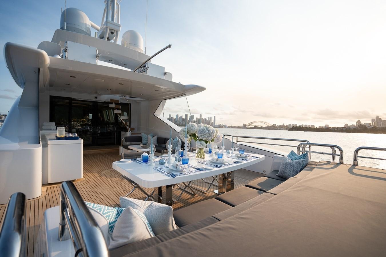 a boat on a boat aboard QUANTUM Yacht for Sale