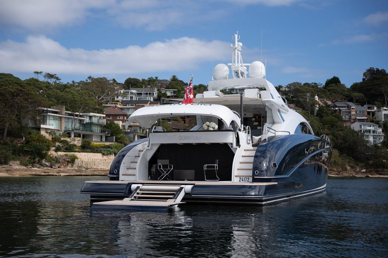 a boat on the water aboard QUANTUM Yacht for Sale