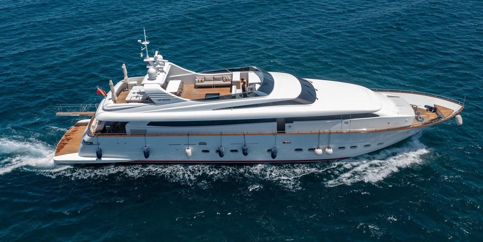 a boat on the water aboard CANADOS FLYBRIDGE FAST Yacht for Sale