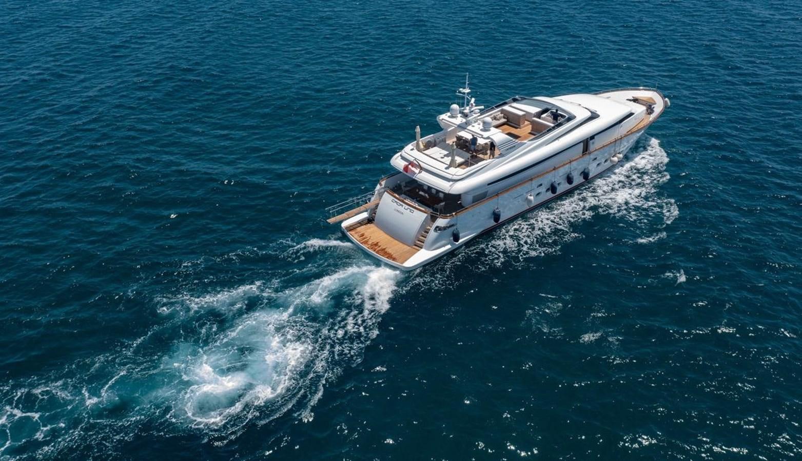 a boat in the water aboard CANADOS FLYBRIDGE FAST Yacht for Sale