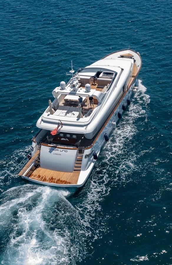 a boat on the water aboard CANADOS FLYBRIDGE FAST Yacht for Sale