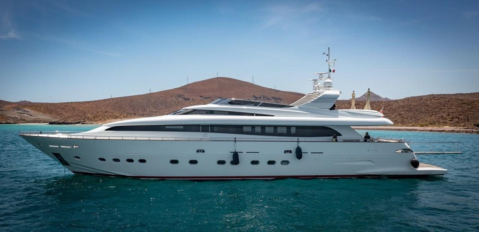 a white yacht in the water aboard CANADOS FLYBRIDGE FAST Yacht for Sale