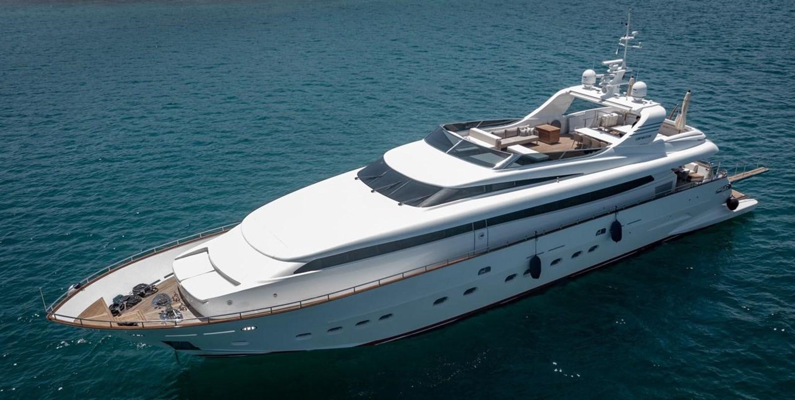 a white yacht on the water aboard CANADOS FLYBRIDGE FAST Yacht for Sale