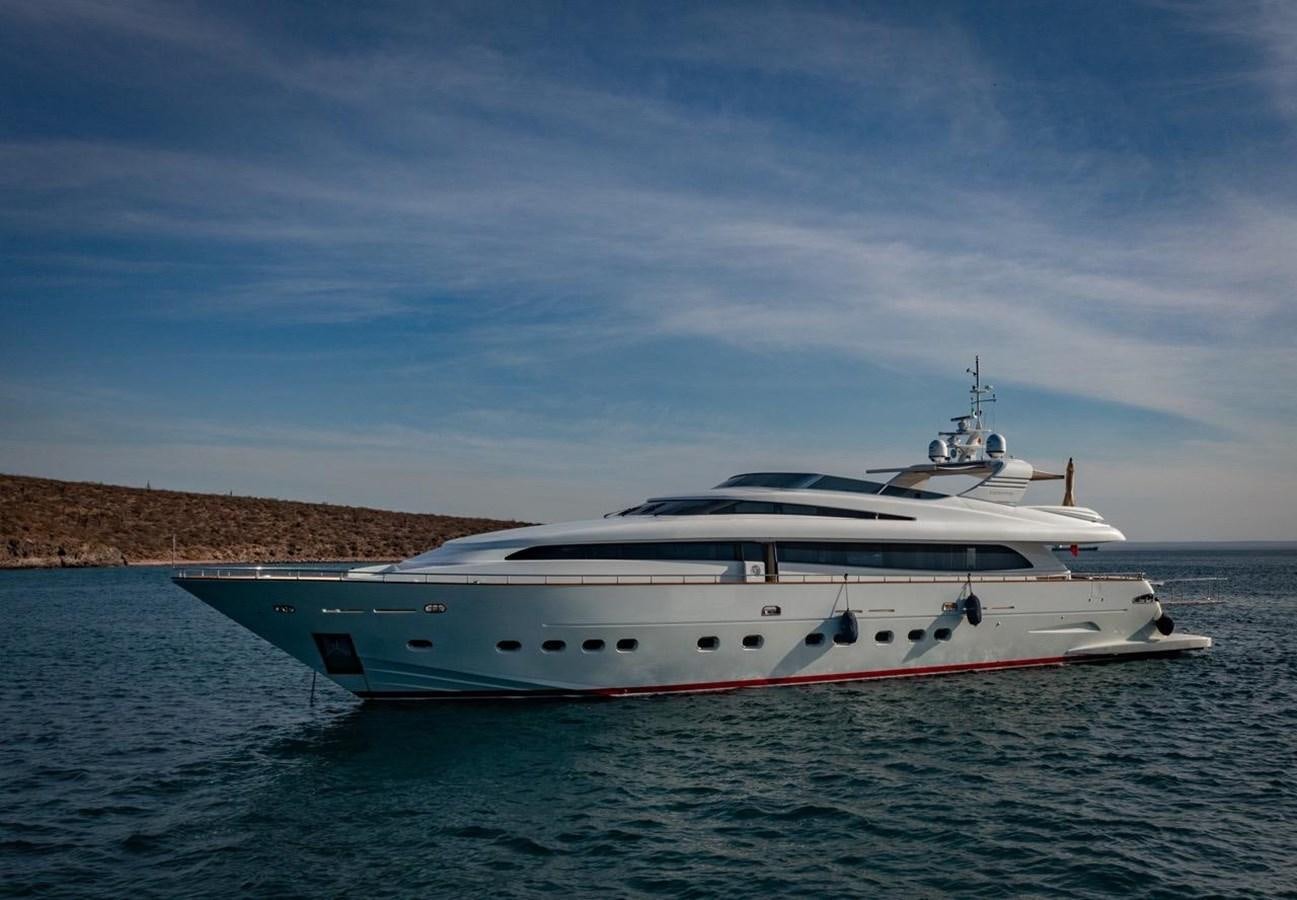 a white yacht in the water aboard CANADOS FLYBRIDGE FAST Yacht for Sale